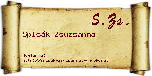 Spisák Zsuzsanna névjegykártya
